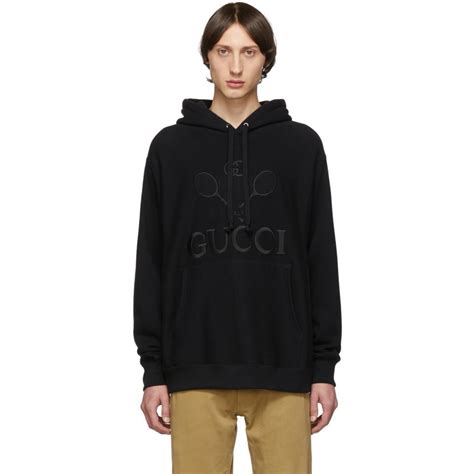 black gucci tennis hoodie|farfetch gucci hoodie.